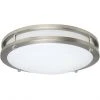 Style Selections Flush Mount Ceiling Light for Modern Decor - Needs 1 20-Watt LED Bulb - Silver Finish - 14-in dia -STYLE SELECTIONS Online Shop 03245015 L
