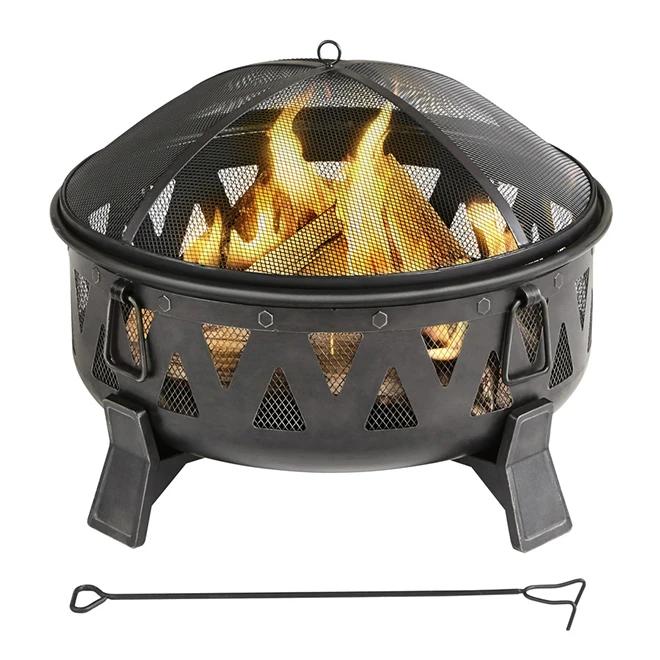 Style Selections Fire Pit - Antique Steel - Wood Burning - 21 21/32-in H x 30-in W x 30-in D 4 Style Selections Fire Pit - Antique Steel - Wood Burning - 21 21/32-in H x 30-in W x 30-in D - Image 2