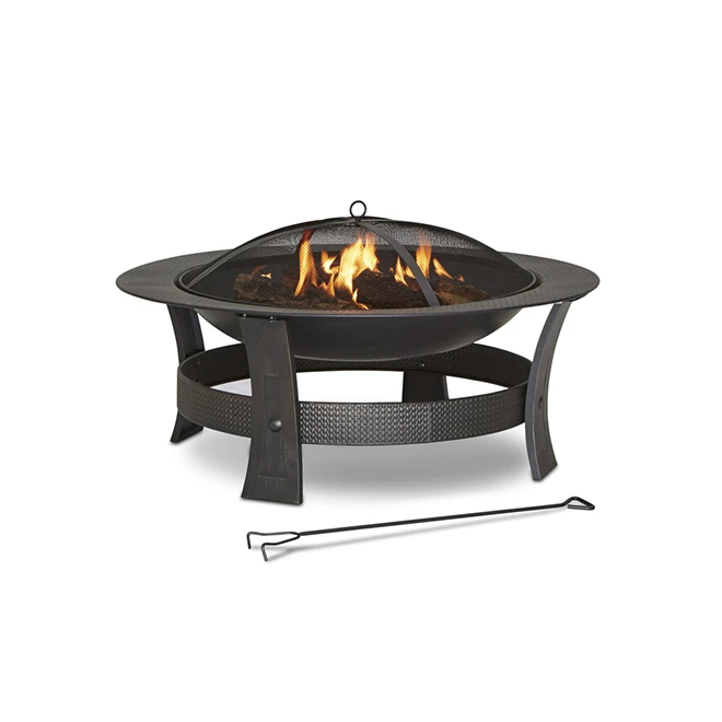 Outdoor Wood Fireplace - 19" x 35" - Steel - Black 4 Outdoor Wood Fireplace - 19" x 35" - Steel - Black - Image 2