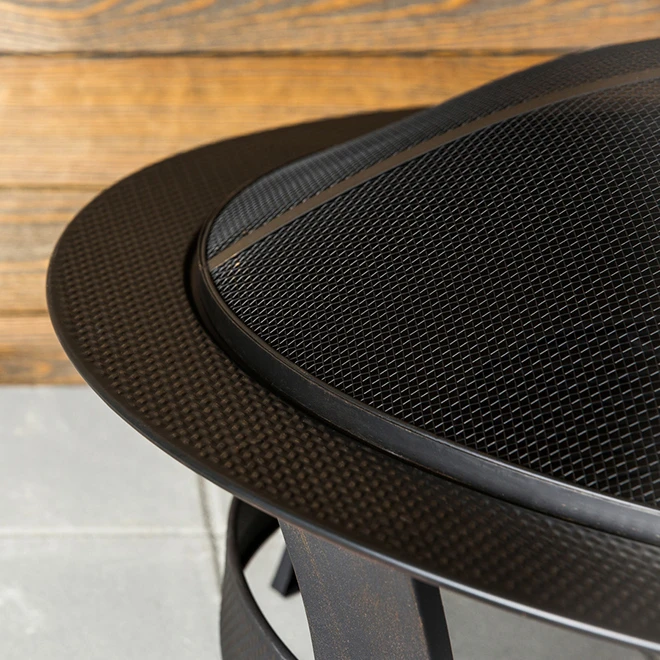 Outdoor Wood Fireplace - 19" x 35" - Steel - Black 5 Outdoor Wood Fireplace - 19" x 35" - Steel - Black - Image 3