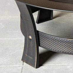 Outdoor Wood Fireplace - 19" x 35" - Steel - Black 9 Outdoor Wood Fireplace - 19" x 35" - Steel - Black -STYLE SELECTIONS Online Shop 11875022d L