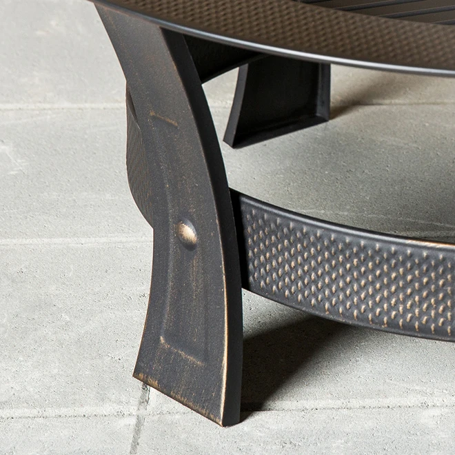 Outdoor Wood Fireplace - 19" x 35" - Steel - Black 6 Outdoor Wood Fireplace - 19" x 35" - Steel - Black - Image 4