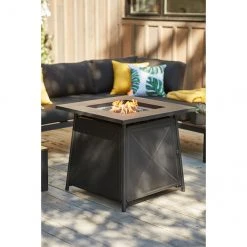 Bali Outdoor Fire Pit - Black - Steel - 50,000-BTU - 24 51/64-in H x 28-in W x 28-in D 8 Bali Outdoor Fire Pit - Black - Steel - 50,000-BTU - 24 51/64-in H x 28-in W x 28-in D -STYLE SELECTIONS Online Shop 11875029c L