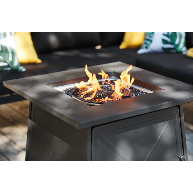 Bali Outdoor Fire Pit - Black - Steel - 50,000-BTU - 24 51/64-in H x 28-in W x 28-in D 6 Bali Outdoor Fire Pit - Black - Steel - 50,000-BTU - 24 51/64-in H x 28-in W x 28-in D - Image 4