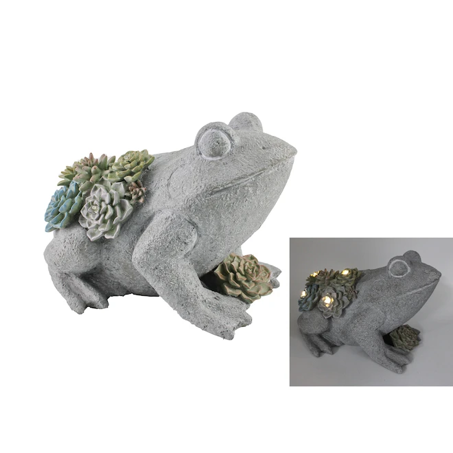 Style Selections 6.69-in Grey Frog Figurine 3 Style Selections 6.69-in Grey Frog Figurine
