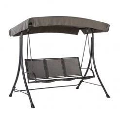 Style Selections 3-Seater Swing with Canopy - Steel - Grey