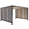 Steel Pergola with Canvas - 10' x 12' x 7' - Grey and Black -STYLE SELECTIONS Online Shop 20235112 L