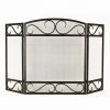 Style Selections 3-Panel Fireplace Screen - Scroll - Steel - 50.2-in x 32-in - Black -STYLE SELECTIONS Online Shop 30735568 L