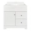 Style Selections Ellenbee Bathroom Vanity with Top White 30-in