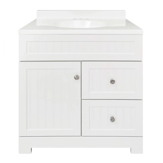 Style Selections Ellenbee Bathroom Vanity with Top White 30-in 3 Style Selections Ellenbee Bathroom Vanity with Top White 30-in