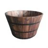 Style Selection - Whiskey Barrel - Wood/Steel 23.62-in x 14-in Carbonised -STYLE SELECTIONS Online Shop 32015244 L
