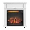 Style Selections Rolling Electric Fireplace - Infrared - 25.6-in - White Oak -STYLE SELECTIONS Online Shop 32255009 L
