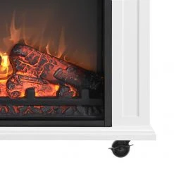 Style Selections Rolling Electric Fireplace - Infrared - 25.6-in - White Oak -STYLE SELECTIONS Online Shop 32255009c L