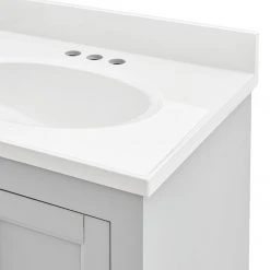 Style Selections Lowry Bathroom Vanity with Mirror - Light Grey - 25-in W x 19-in D x 37-in H 8 Style Selections Lowry Bathroom Vanity with Mirror - Light Grey - 25-in W x 19-in D x 37-in H -STYLE SELECTIONS Online Shop 32255010c L