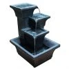 Infinity 4-Tier Outdoor Fountain - 32.68-in - Resin - Black -STYLE SELECTIONS Online Shop 33905502 L