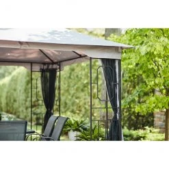 Style Selections 10-ft x 10-ft Black and Grey Gazebo with Netting 8 Style Selections 10-ft x 10-ft Black and Grey Gazebo with Netting -STYLE SELECTIONS Online Shop 38115277c L