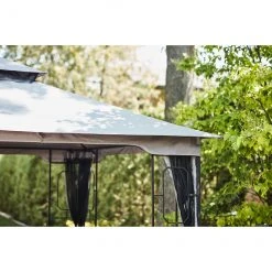 Style Selections 10-ft x 10-ft Black and Grey Gazebo with Netting 9 Style Selections 10-ft x 10-ft Black and Grey Gazebo with Netting -STYLE SELECTIONS Online Shop 38115277d L