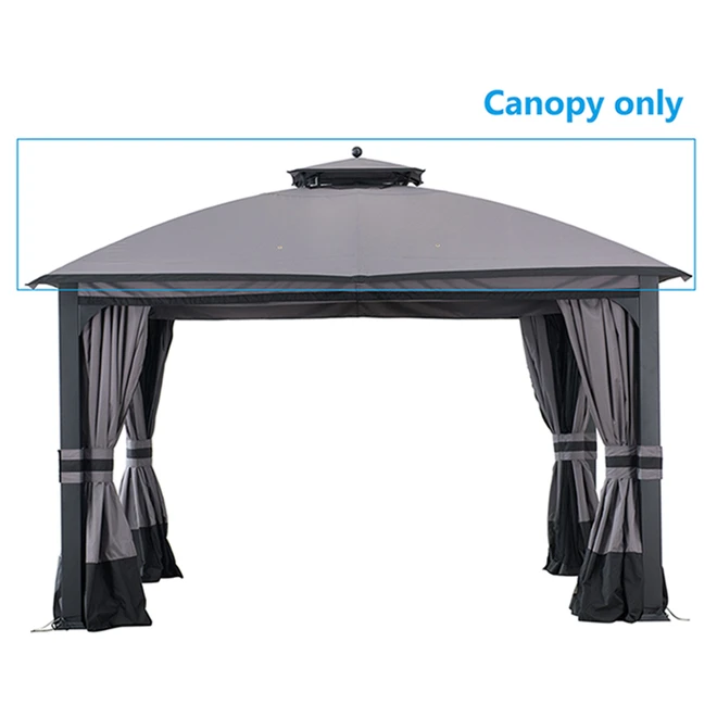 Allen + Roth 10-ft x 12-ft Grey Gazebo Canopy 3 Allen + Roth 10-ft x 12-ft Grey Gazebo Canopy