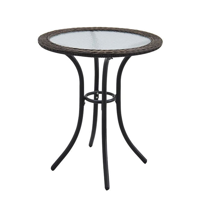 Style Selections Spruce Hills 28 3/16-in Round Patio Brown Bistro Table in Steel and Tempered Glass 3 Style Selections Spruce Hills 28 3/16-in Round Patio Brown Bistro Table in Steel and Tempered Glass
