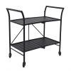 Style Selections Pelham Bay 33-in x 19-in Black Steel Foldable Patio Serving Cart -STYLE SELECTIONS Online Shop 41355036 L