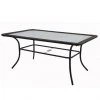 Style Selections Spruce Hills Rectangular Patio Dining Table - 63-in x 38-in - Steel, Wicker and Glass -STYLE SELECTIONS Online Shop 41535308 L