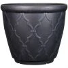Style Selections Pot with Quatrefoil Design - 15-in - Polypropylene - Grey -STYLE SELECTIONS Online Shop 41535949 L