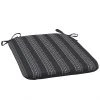 Style Selections Reversible Patio Chair Cushion - 19-in x 18-in x 2.5-in - Polyester - Striped Black Pattern -STYLE SELECTIONS Online Shop 41537232 L