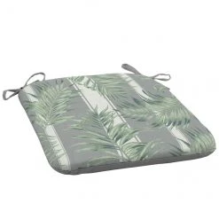 Style Selections Cabana Seat Cushion - Tropical - 18-in x 19-in - Grey