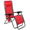 Style Selections Relax Patio Lounge Chair - Zero Gravity - Cup Holder - Red -STYLE SELECTIONS Online Shop 44315008 L