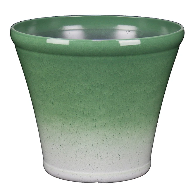 Style Selections Resin Planter - 17" - Green 3 Style Selections Resin Planter - 17" - Green