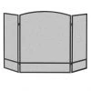 Steel Fireplace Screen - 3-Panel - 47.87"x 28.9" - Black -STYLE SELECTIONS Online Shop 46715001 L