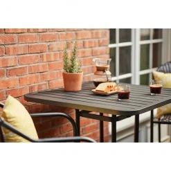 Style Selections Square Outdoor Table - Steel - 33-in x 33-in x 39-in - Matte Black -STYLE SELECTIONS Online Shop 47865000c L
