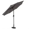Style Selections Westbrook Market Umbrella with LED Lighting - Aluminum and Olefin - Tiltable - Grey