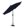 Style Selections 9-ft Market Umbrella with Solar LED Lighting - Aluminum and Olefin - Tiltable - Navy Canopy -STYLE SELECTIONS Online Shop 48655005 L