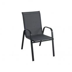 Style Selections Stackable Patio Chair - Powder-Coated Frame - Charcoal Grey