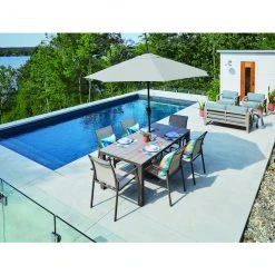 Style Selections Umbrella - 9-ft - Aluminum/Fabric - Grey -STYLE SELECTIONS Online Shop 48655082c L