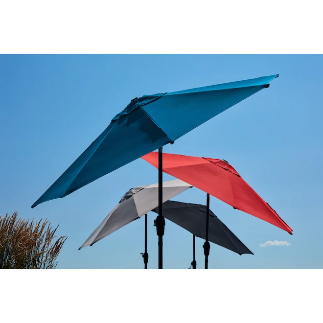 Style Selections Umbrella - 9-ft x 9-ft - Teal - Polyester 4 Style Selections Umbrella - 9-ft x 9-ft - Teal - Polyester - Image 2