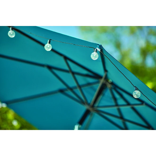 Style Selections Umbrella - 9-ft x 9-ft - Teal - Polyester 5 Style Selections Umbrella - 9-ft x 9-ft - Teal - Polyester - Image 3