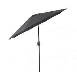 Style Selections Market Umbrella - 9-ft x 9-ft - Polyester - Black