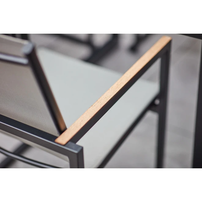 Style Selections Paxton Grey Stackable Patio Chair 6 Style Selections Paxton Grey Stackable Patio Chair - Image 4