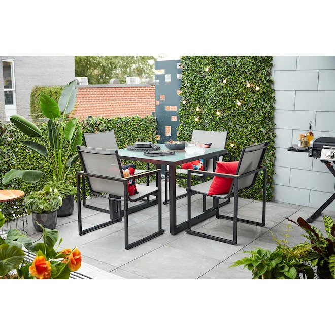 Style Selections Exterior 40-in Dining Table with Glass Top 4 Style Selections Exterior 40-in Dining Table with Glass Top - Image 2