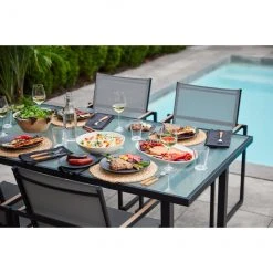Style Selections Rectangular Exterior Glass 68-inch Dining Table -STYLE SELECTIONS Online Shop 48655130c L