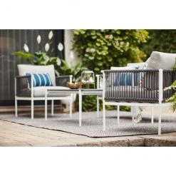 Style Selections 4-Piece Outdoor Conversation Set - Grey and White 8 Style Selections 4-Piece Outdoor Conversation Set - Grey and White -STYLE SELECTIONS Online Shop 48655135c L