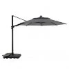 Style Selections Olefin Offset Lighted 11-ft Round Hanging Umbrella with Black Metal Frame -STYLE SELECTIONS Online Shop 48655149 L