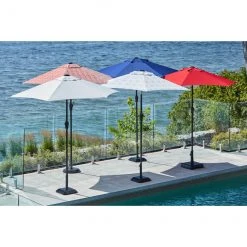 Style Selections 7.5-ft Blue Umbrella in Steel and Polyester -STYLE SELECTIONS Online Shop 48655153b L