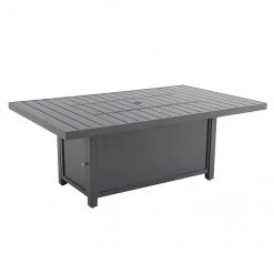 Style Selections 55,000 BTU 64-in Fire Table in Black Aluminum