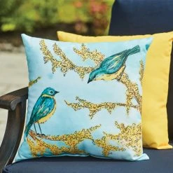 Style Selections Patio Cushion - 16-in x 16-in - Polyester - Birds -STYLE SELECTIONS Online Shop 49235047d L