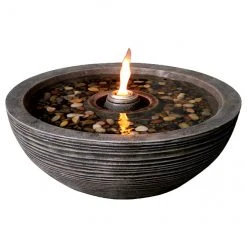 Style Selections Fire Pit Fountain - 24-in - Stone - Natural