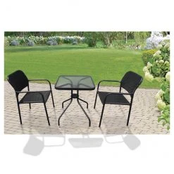 Style Selection Bistro Patio Set - Steel and Resin - Black - 3 Pieces 8 Style Selection Bistro Patio Set - Steel and Resin - Black - 3 Pieces -STYLE SELECTIONS Online Shop 72255050c L