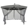 Solar-Light Cantilever Umbrella with Netting - 10 ft - Grey 1 Solar-Light Cantilever Umbrella with Netting - 10 ft - Grey -STYLE SELECTIONS Online Shop 77735146 L